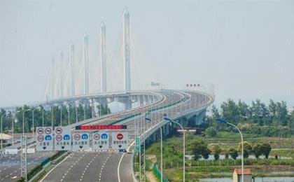 افتتاح طولانی ترین پل کابلی دنیا در چین