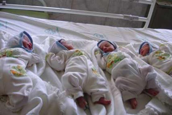تولد چهارقلوها در مشهد