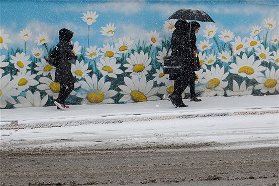 بارش برف پاییزی در زنجان