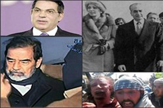  یانوکویچ, پهلوی,صدام حسین,قذافی,بن علی