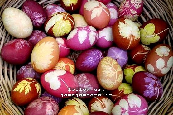 آموزشی ساده و خلاقانه: رنگ کردن تخم‌مرغ هفت‌سین +عکس