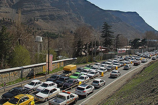 ترافیک سنگین در محور کرج- چالوس