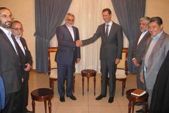 دیدار هیات ایرانی با اسد پس از پیروزی در انتخابات