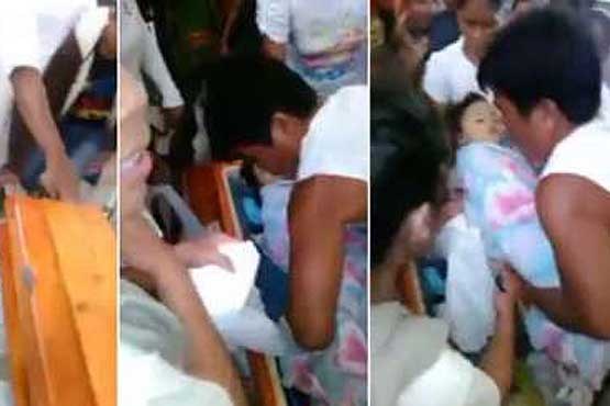 کودک  فیلیپینی پیش از دفن زنده شد