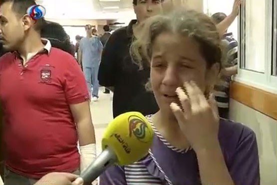 اشک‌های دختر فلسطینی در سوگ برادرش