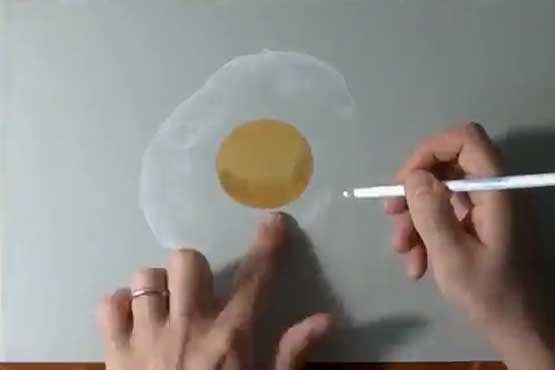 نقاشی سه بعدی تخم مرغ