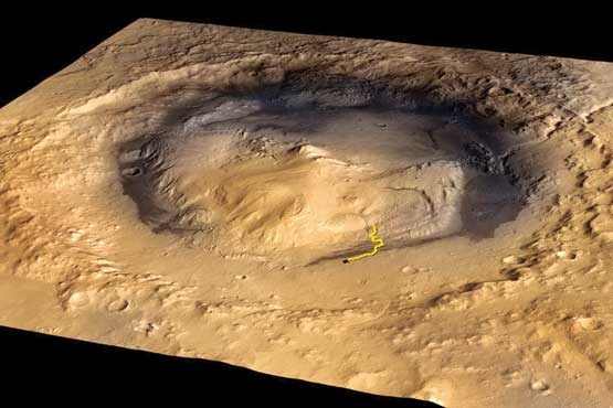کشف شواهدی از وجود بقایای دریاچه‌ای در مریخ