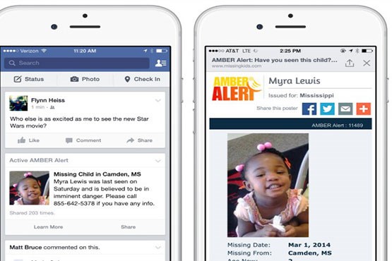 فیس‌بوک برای یافتن کودکان گم شده