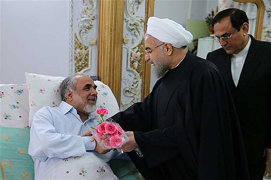 دیدار رییس جمهور با جانبازان مرکز توانبخشی امام خمینی(ره)