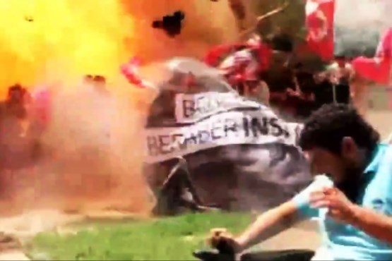 لحظه انفجار انتحاری در جنوب ترکیه + فیلم