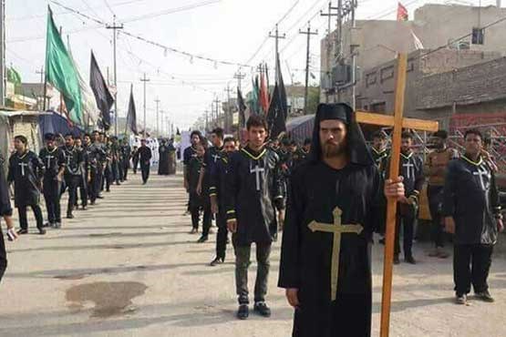 دسته عزاداری مسیحیان عراق در روز تاسوعا + عکس