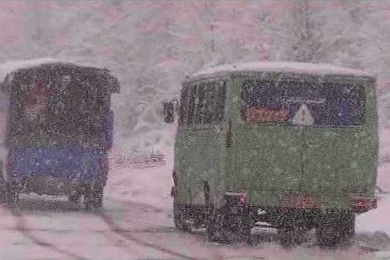 تصویر پیش‌بینی بارش برف در غرب ایران