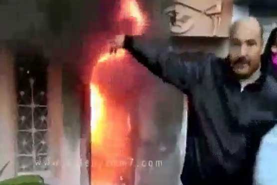 فیلم آتش‌سوزی مهیب و عمدی در قاهره
