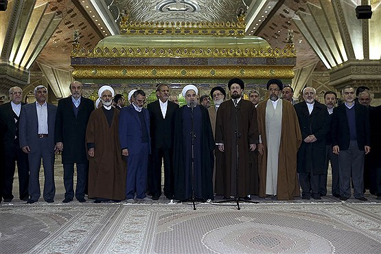 تجدید میثاق رئیس جمهوری و اعضای دولت با آرمان های امام راحل