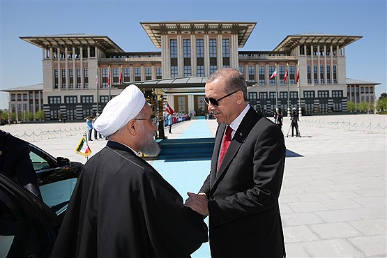 استقبال رسمی رییس جمهوری ترکیه از دکتر روحانی