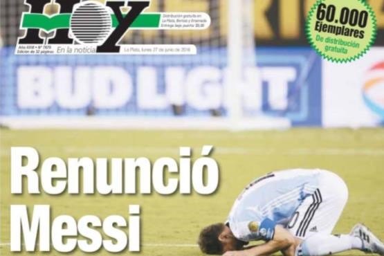 حسرت مسی در صفحه نخست روزنامه های ورزشی آرژانتین +تصاویر