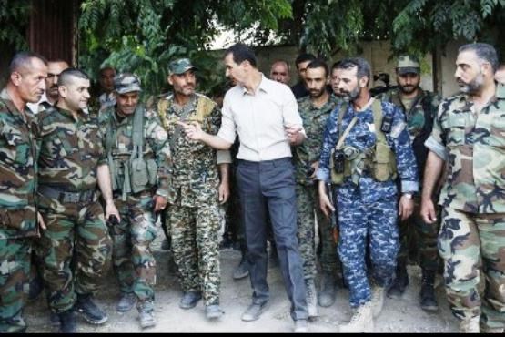بشار اسد در 70 متری تروریست‌ها + فیلم و اسلاید شو