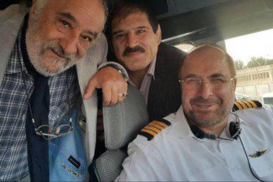 عباس جدیدی و داریوش ارجمند مسافر هواپیمای قالیباف + عکس
