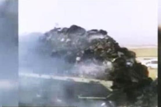 آتش‌سوزی هولناک تریلی در اتوبان کرج - قزوین + فیلم