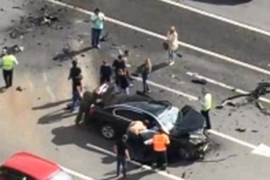 لحظه تصادف شدید خودروی پوتین + فیلم
