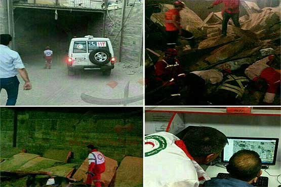حادثه در خط 6 متروی تهران؛ تلاش برای نجات 5 کارگر محبوس