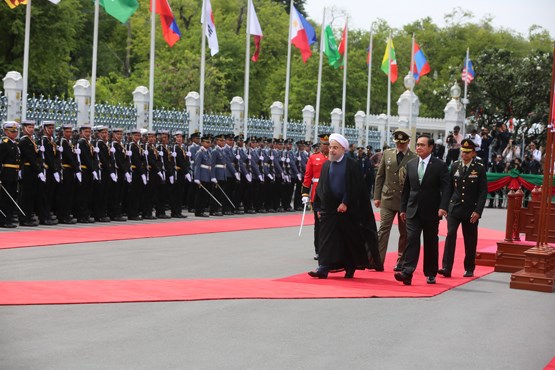 استقبال رسمی نخست وزیر تایلند از روحانی +عکس