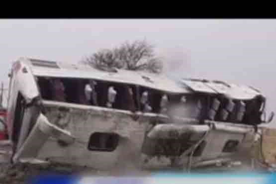 واژگونی اتوبوس دانش آموزان دختر در همدان