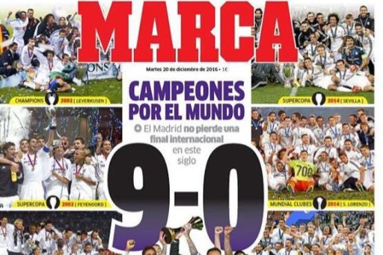آمار شگفت انگیز رئال مادرید روی صفحه نخست روزنامه مارکا (عکس)