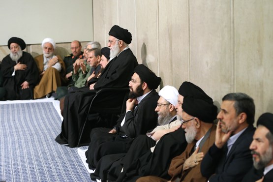 احمدی نژاد در مراسم بزرگداشت مرحوم هاشمی رفسنجانی (+عکس)