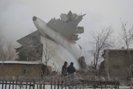 32کشته بر اثر سقوط هواپیمای ترکیه در قرقیزستان +عکس