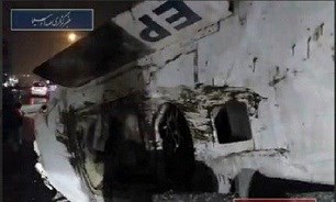 سقوط هواپیمای جت از روی تریلی در کرج