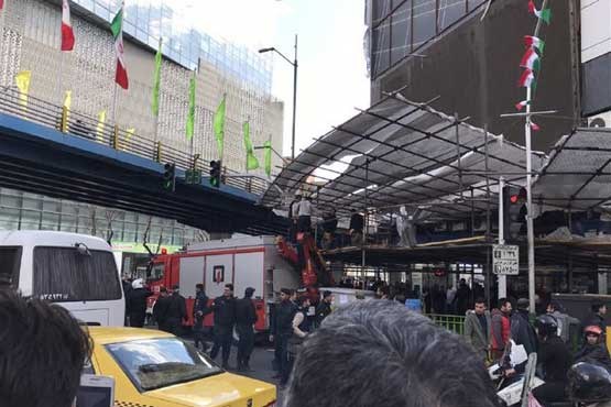 سقوط یک کارگر از طبقه هفتم پاساژ علاءالدین