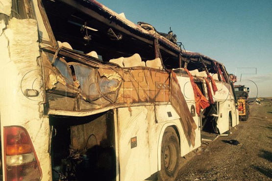 واژگونی مرگبار اتوبوس در آزادراه کاشان- قم / 4 نفر کشته شدند