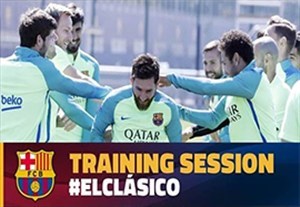 تمرین بارسلونا قبل از ال کلاسیکو
