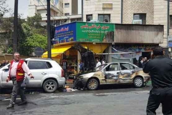 فیلم و عکس از آتش‌سوزی در خیابان شریعتی تهران