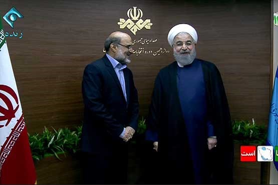 حسن روحانی وارد سازمان صداوسیما شد +فیلم