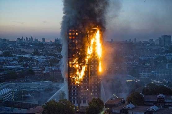 همدردی ادل با گرفتارشدگان آتش‌سوزی برج گرینفل +عکس
