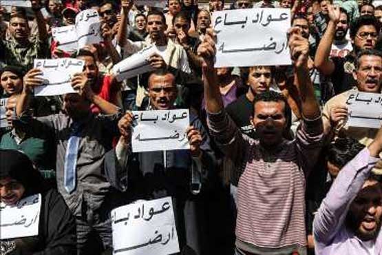 تظاهرات مصری ها در اعتراض به واگذاری دو جزیره به عربستان