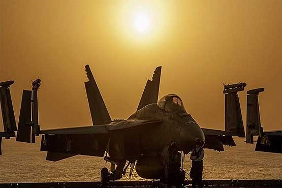 نزدیک شدن پهپاد ایرانی به 30متری جنگنده آمریکایی