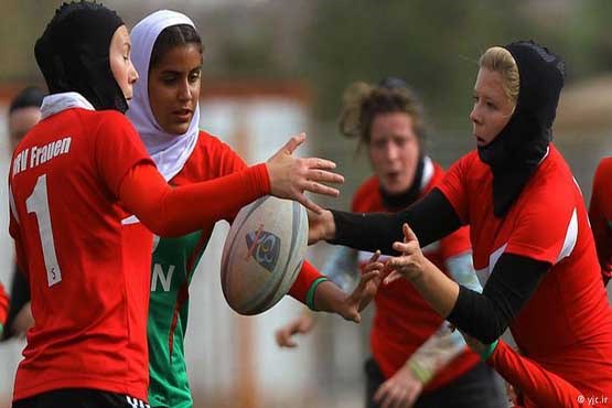 راگبی بازی دختران ایران و آلمان + عکس