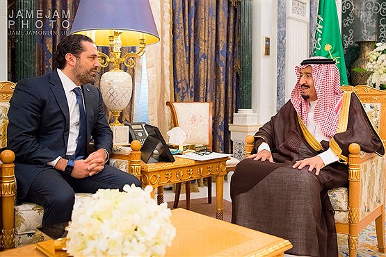دیدار نخست وزیر مستعفی لبنان با پادشاه عربستان