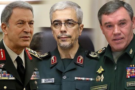 پایان نشست سه جانبه روسای نیروهای مسلح ایران، روسیه و ترکیه