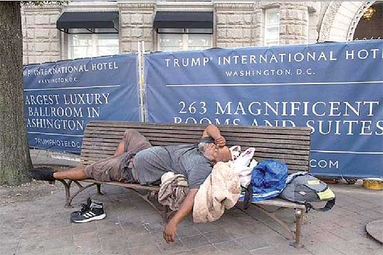 جمعیت بی‌خانمان‌های آمریکا رکورد زد