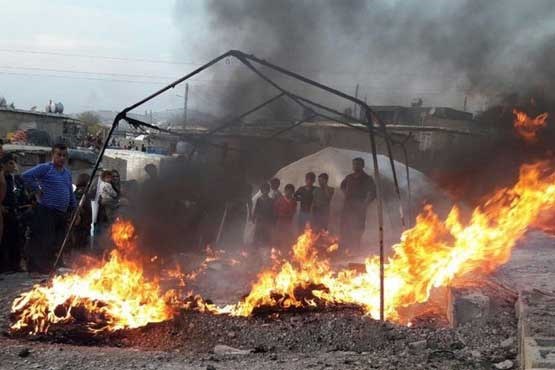 مرگ یک نفر بر اثر آتش‌سوزی چادر زلزله‌زدگان