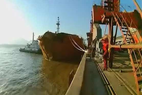 تصاویر تازه از کشتی کریستال پس از برخورد با سانچی (فیلم)