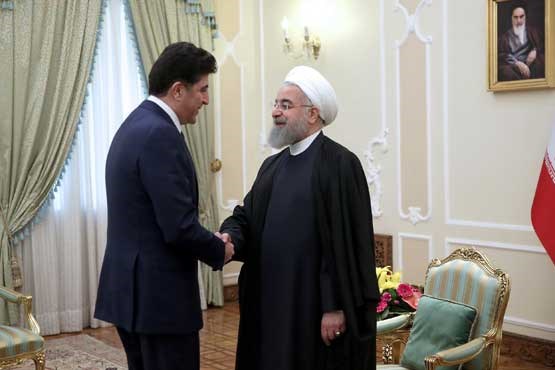 نخست وزیر اقلیم کردستان با روحانی دیدار کرد +عکس