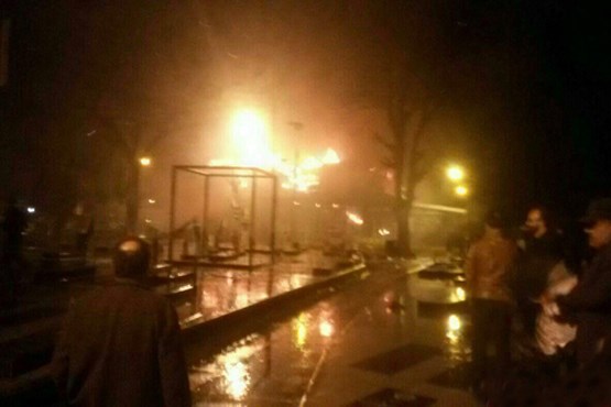 یک مسجد در رودسر آتش گرفت + عکس