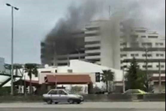 یک کشته و 7 مصدوم در آتش سوزی هتل بانک مرکزی نوشهر