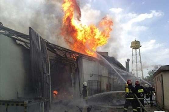 ‍ مهار آتش سوزی در کارخانه فولاد رشت
