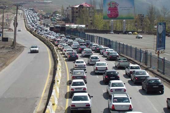 ترافیک پرحجم در جاده تهران-قم